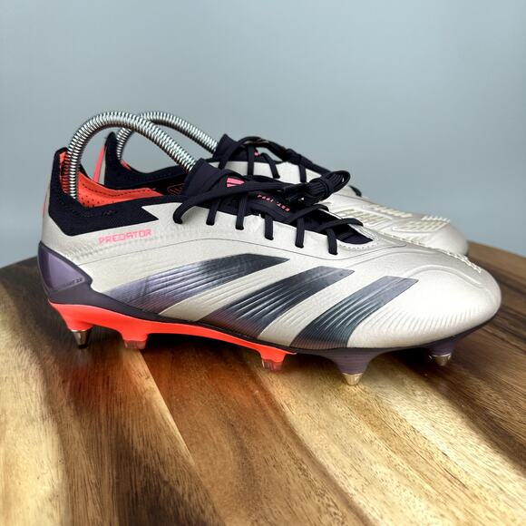 Adidas Predator Elite SG Men\'s 7.5/ Women\'s 8.5 Soccer Cleats Platinum ID0913 main image 3